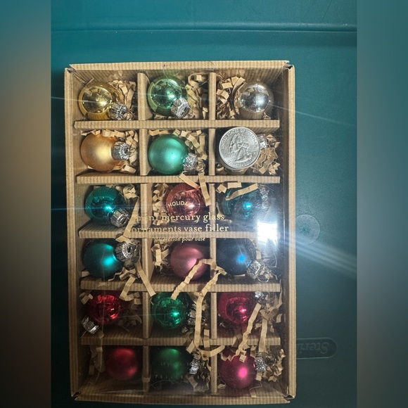 Mini Colorful Mercury Glass Ornaments Set - Picture 3 of 3